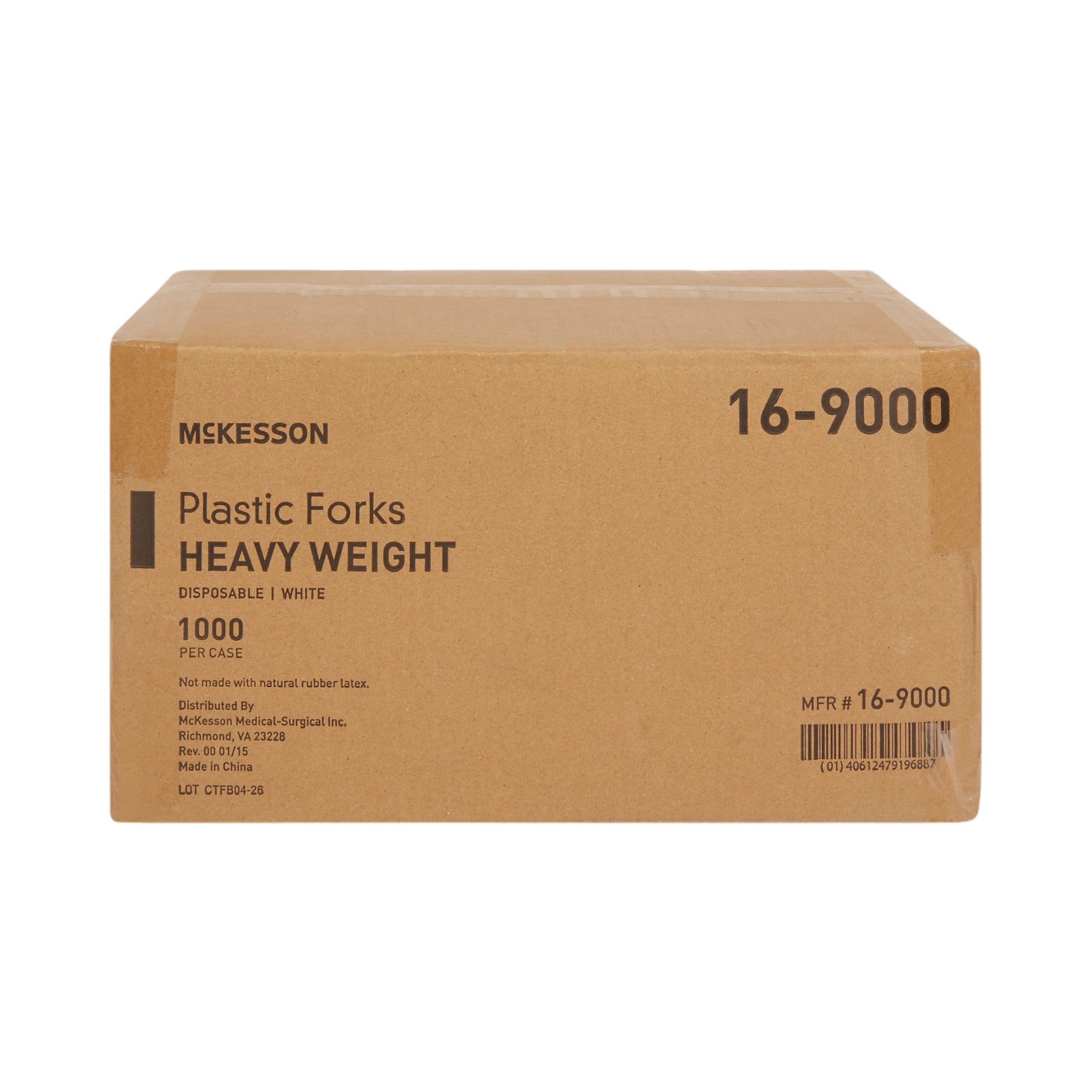 Fork McKesson Heavy Weight White Polypropylene, Packaging Type- Case