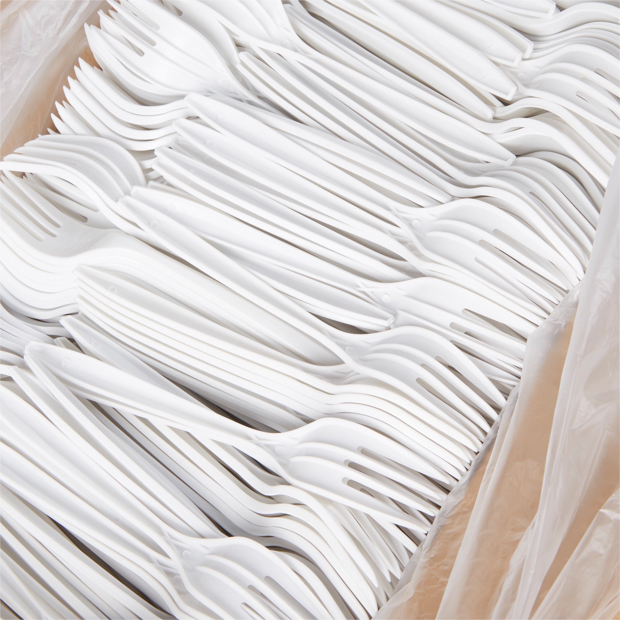 McKesson Disposable Plastic Forks – White Polypropylene Medium Weight, 5-3/4 in, Latex-Free (Case of 1,000) | HCPCS A9270