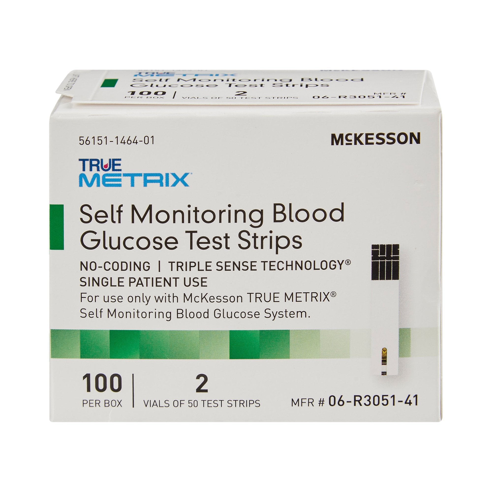 Blood Glucose Test Strips McKesson TRUE METRIX 100 Strips per Pack, Packaging Type- Case