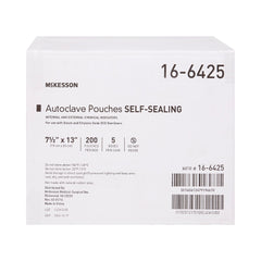 Sterilization Pouch McKesson Ethylene Oxide (EO) Gas / Steam 7-1/2 X 13 Inch Transparent Blue / White Self Seal Paper / Film, Packaging Type- Box