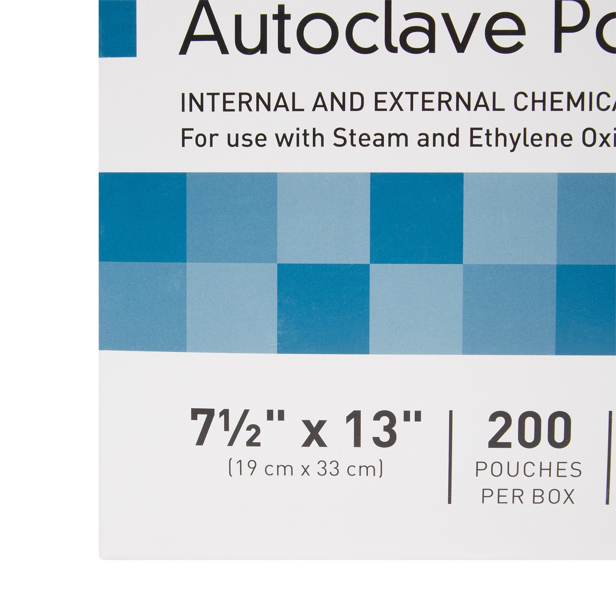 Sterilization Pouch McKesson Ethylene Oxide (EO) Gas / Steam 7-1/2 X 13 Inch Transparent Blue / White Self Seal Paper / Film, Packaging Type- Case