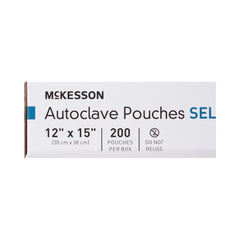 Sterilization Pouch McKesson Ethylene Oxide (EO) Gas / Steam 12 X 15 Inch Transparent Blue / White Self Seal Paper / Film, Packaging Type- Box