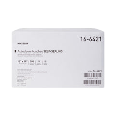 Sterilization Pouch McKesson Ethylene Oxide (EO) Gas / Steam 12 X 18 Inch Transparent Blue / White Self Seal Paper / Film, Packaging Type- Case