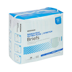 Unisex Adult Incontinence Brief McKesson Ultra Plus Stretch 2X-Large / 3X-Large Disposable Heavy Absorbency, Packaging Type- Case