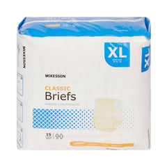 Unisex Adult Incontinence Brief McKesson Classic X-Large Disposable Light Absorbency, Packaging Type- Case