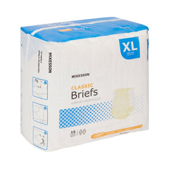 Unisex Adult Incontinence Brief McKesson Classic X-Large Disposable Light Absorbency, Packaging Type- Case