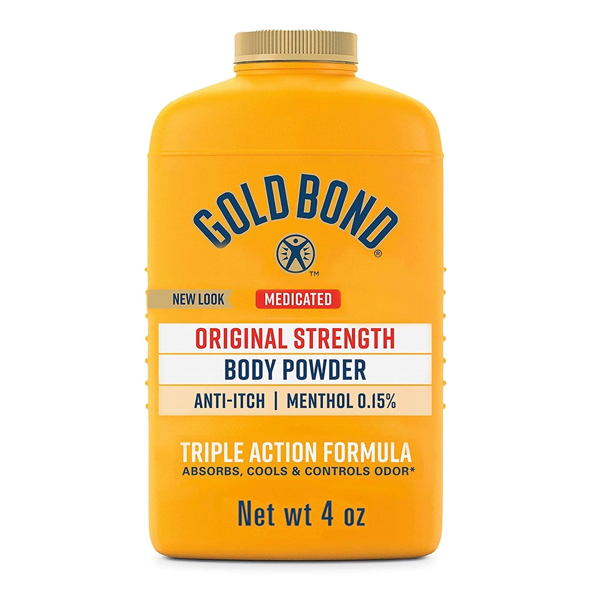 Body Powder Gold Bond Medicated Original Strength 4 oz. Menthol Scent Shaker Bottle Menthol