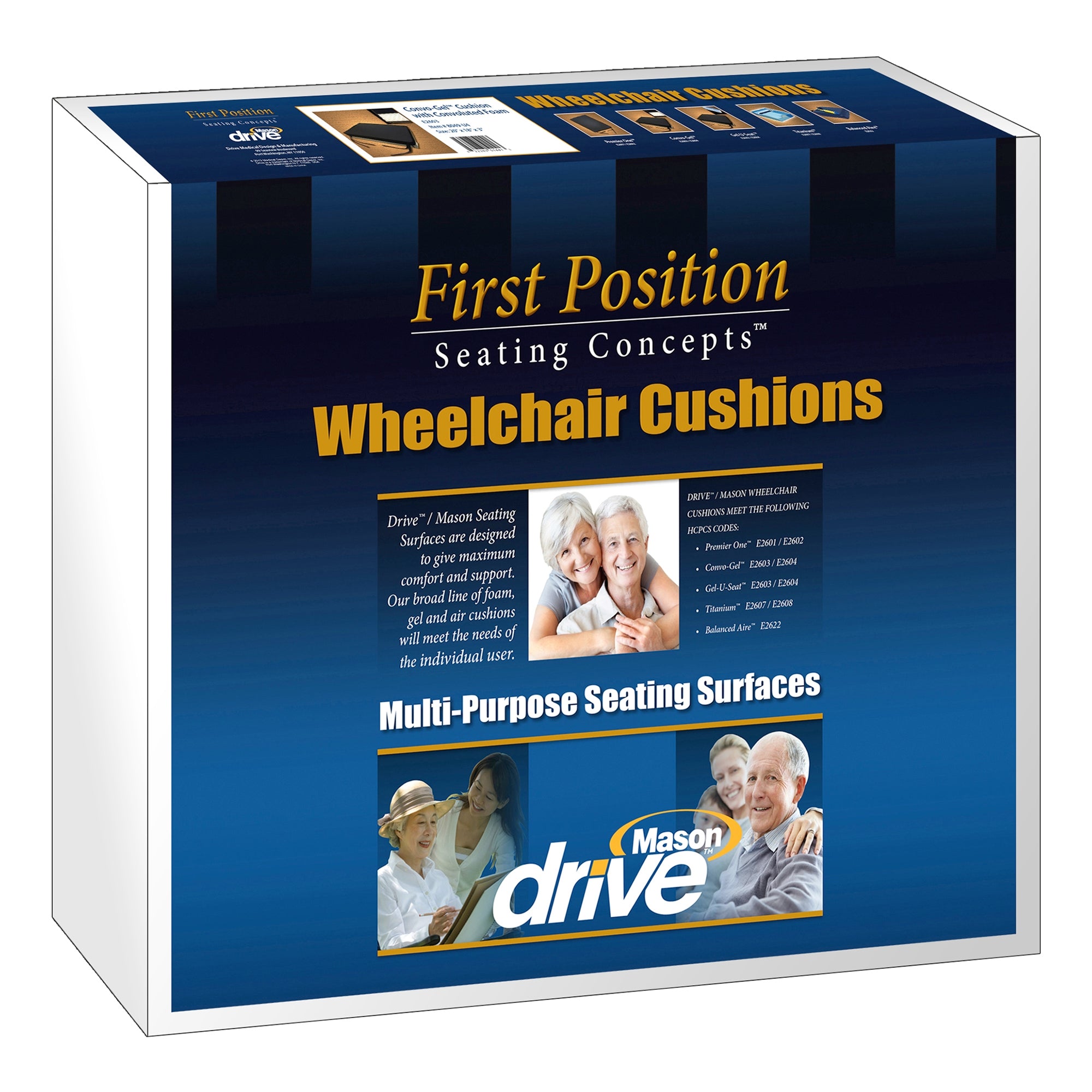 Seat Cushion Premier One 18 W X 16 L X 3 D Inch Foam, Packaging Type- Case