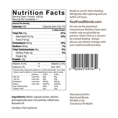 Tube Feeding Formula Real Food Blends Salmon / Oats / Squash Flavor Liquid 9.4 oz. Pouch | (12/Case)
