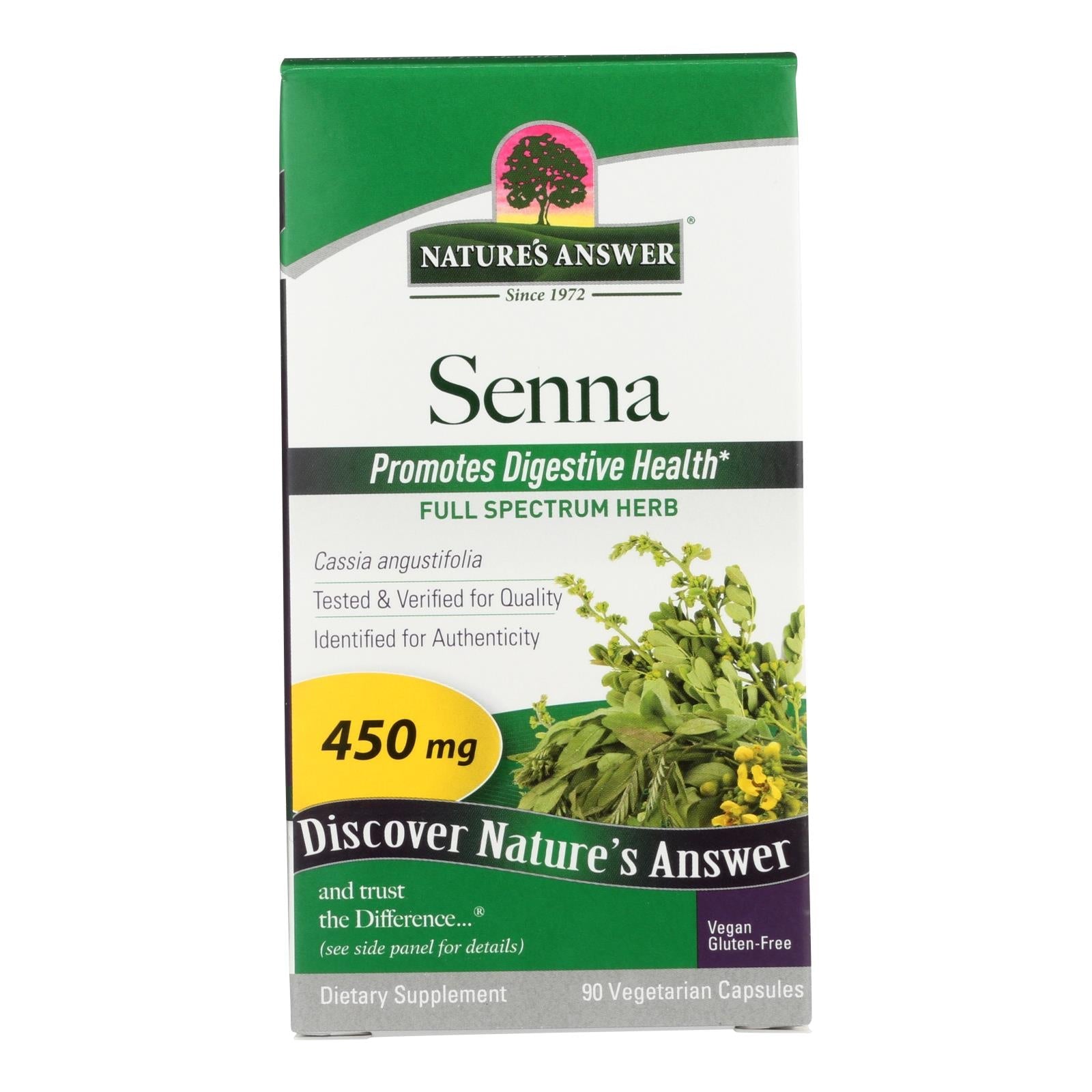 Nature's Answer - Hoja de sen - 90 cápsulas