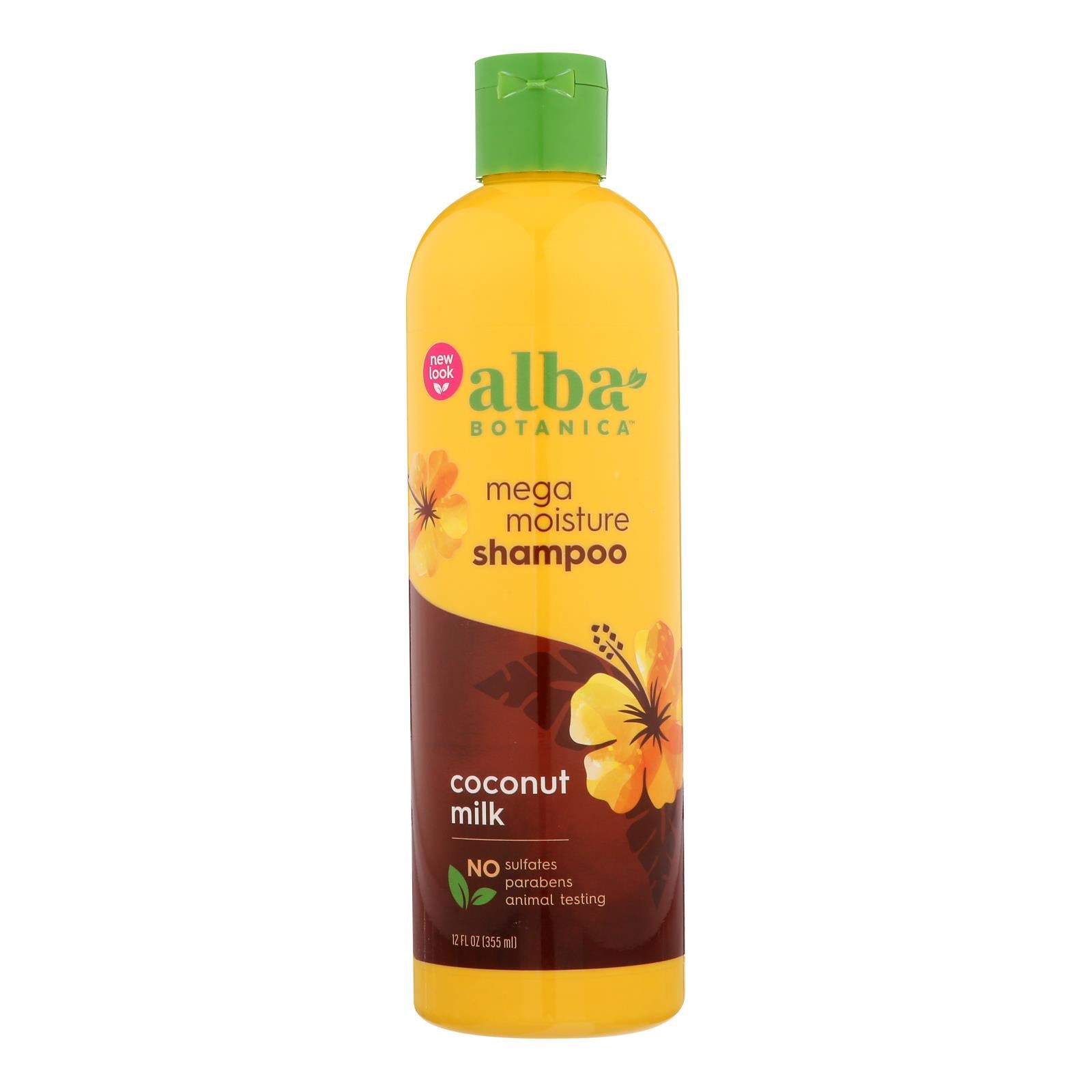 Alba Botanica - Champú hawaiano natural Drink It Up con leche de coco - 355 ml