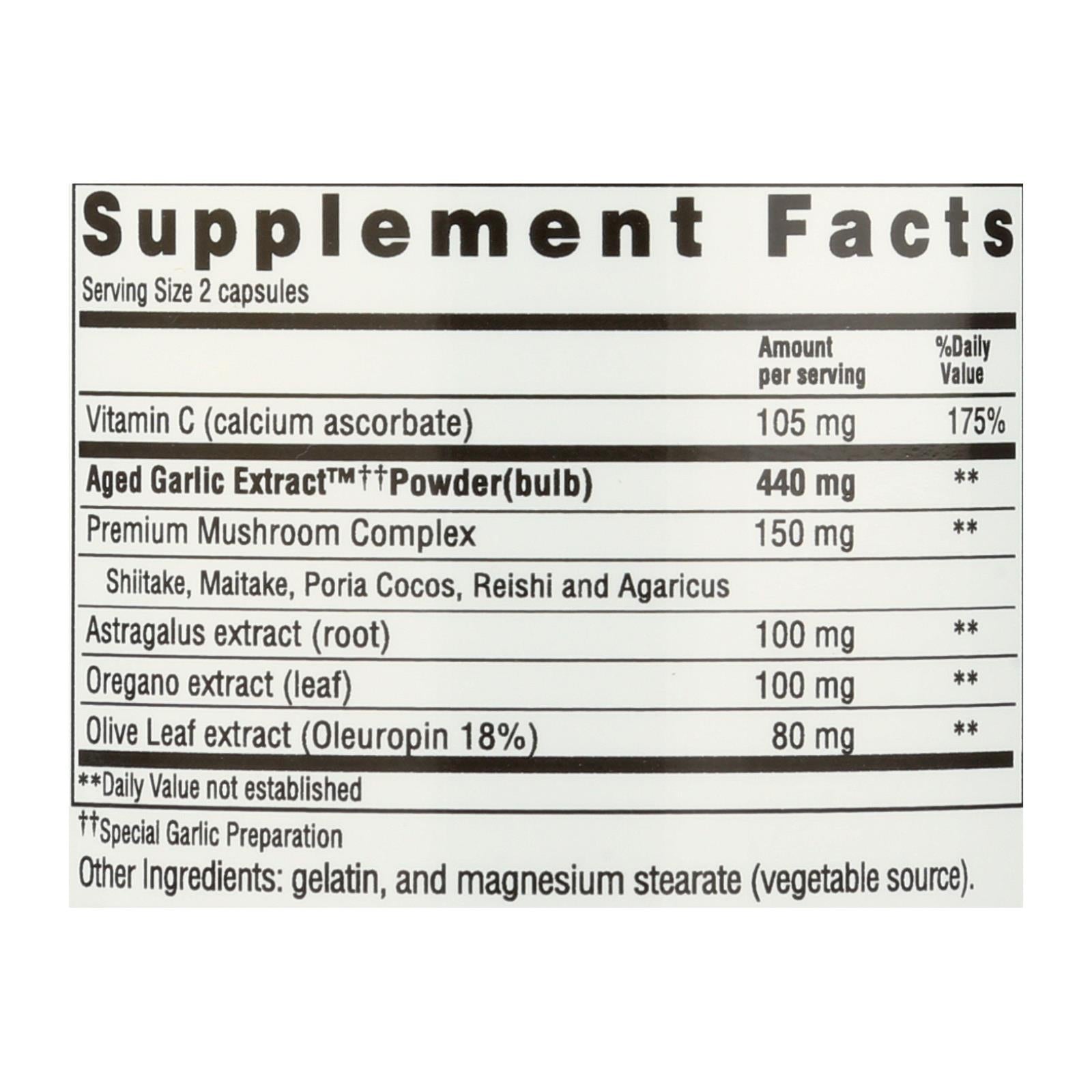 kyolic aged garlic extract immune formula 103 100 capsules