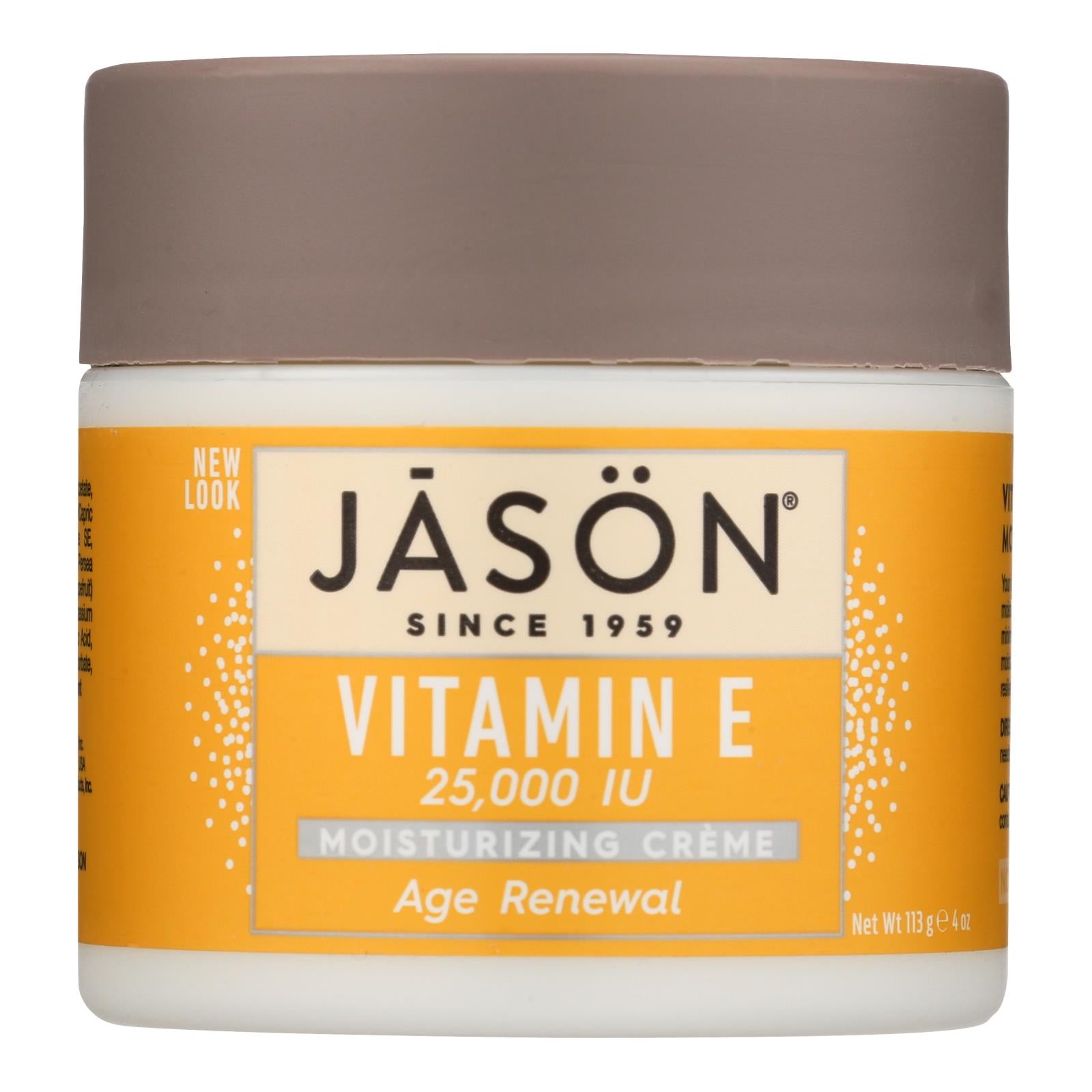 Crema hidratante Jason con vitamina E, antiedad, sin perfume - 25000 UI - 113 ml