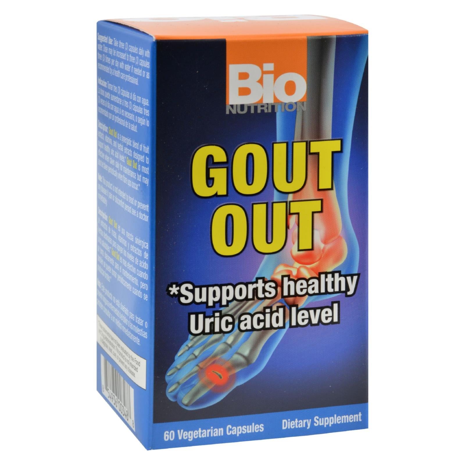 Bio Nutrition   Gout Out   60 Vegetarian Capsules   All Care Store