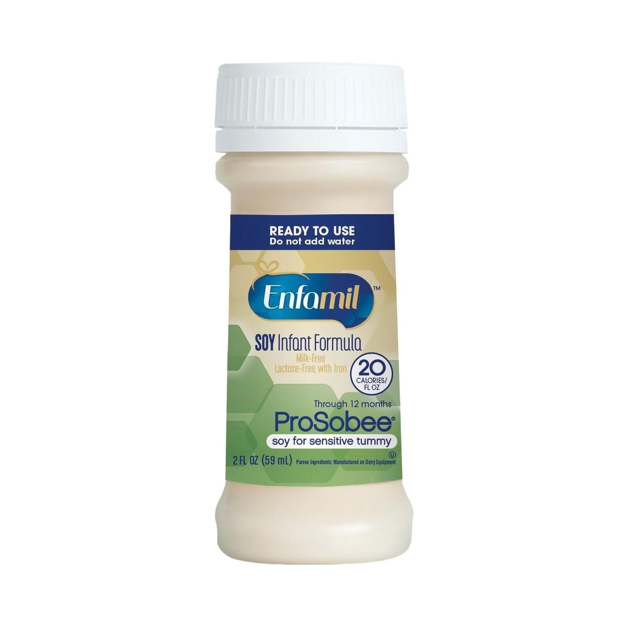 Infant Formula Enfamil ProSobee Unflavored 2 oz. Nursette Bottle Liquid Soy Lactose Intolerance,Packaging Type- Each