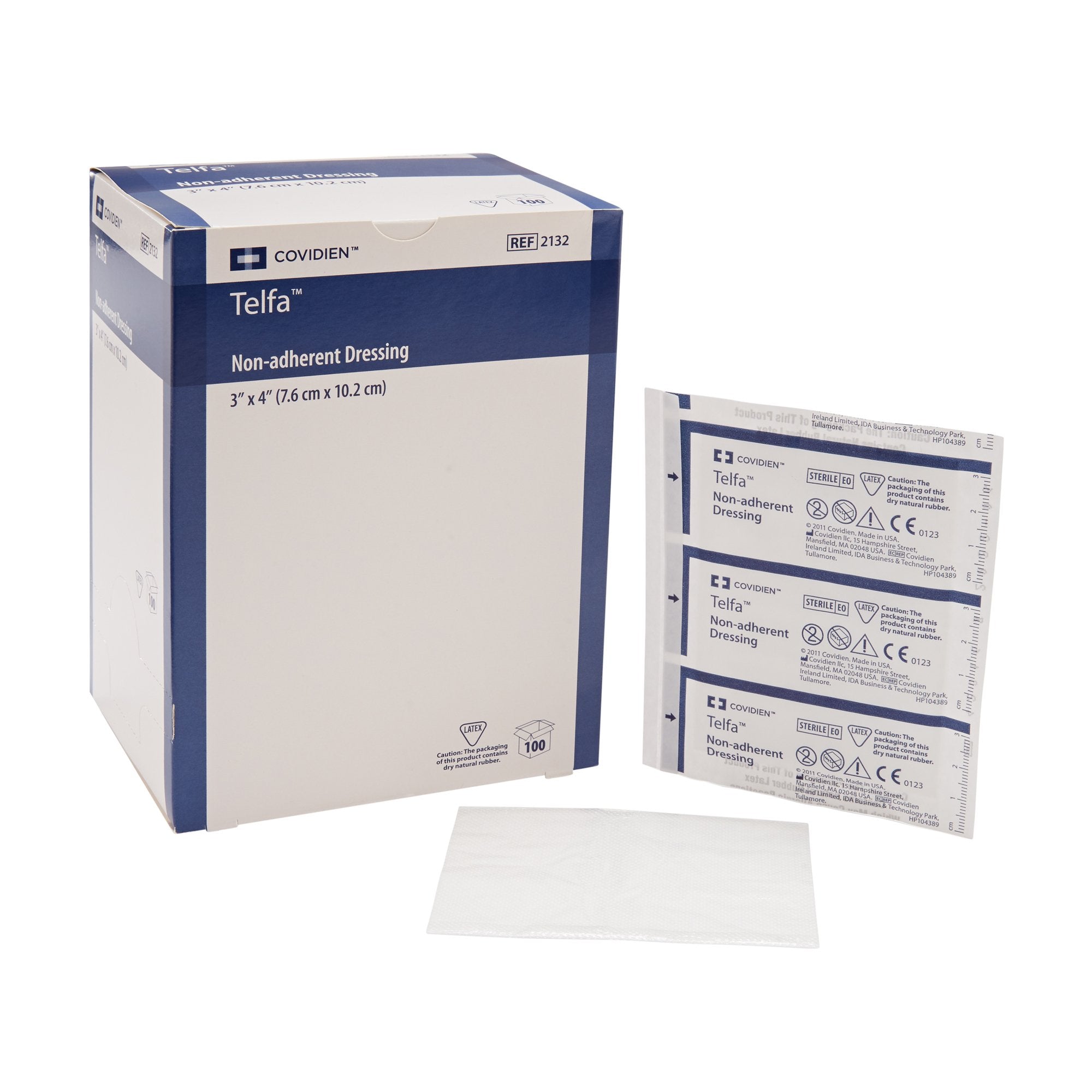 Non-Adherent Dressing Telfa Ouchless 3 X 4 Inch Sterile 1 per Pack,Packaging Type- Each