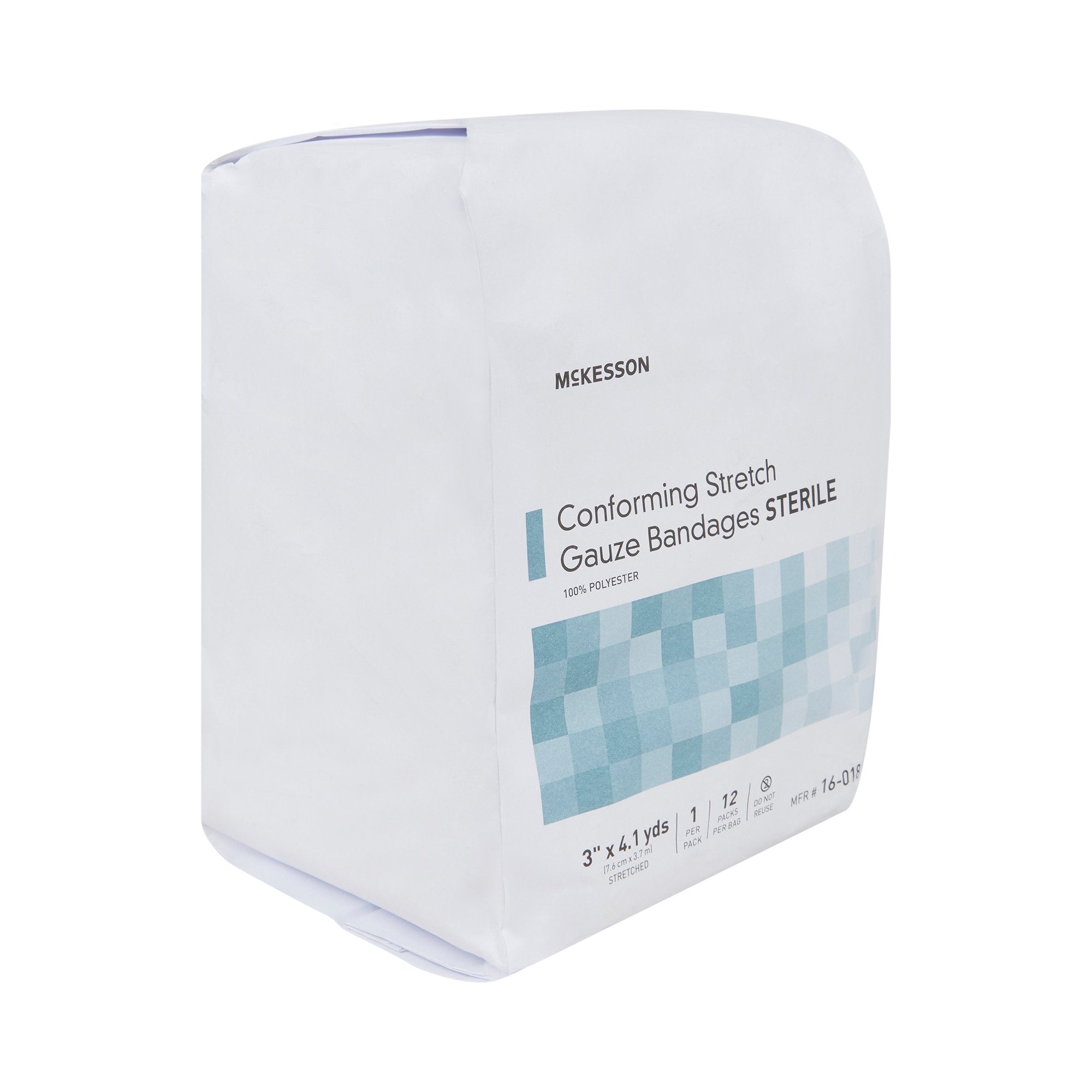 Conforming Bandage McKesson 3 Inch X 4-1/10 Yard Sterile 1 per Pack, Packaging Type- Case