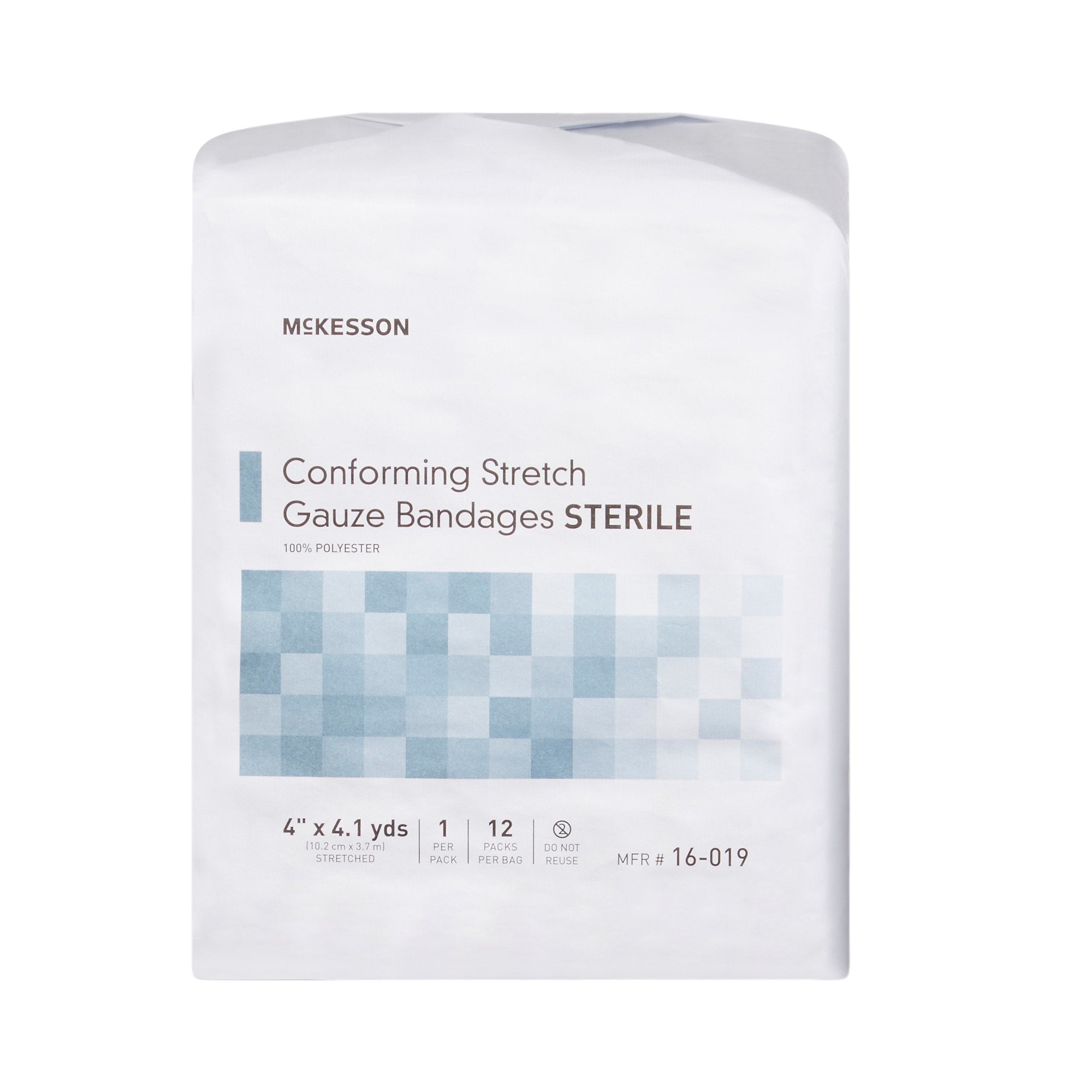 Conforming Bandage McKesson 4 Inch X 4-1/10 Yard Sterile 1 per Pack, Packaging Type- Case