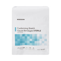 Conforming Bandage McKesson 2 Inch X 4-1/10 Yard Sterile 1 per Pack, Packaging Type- Case