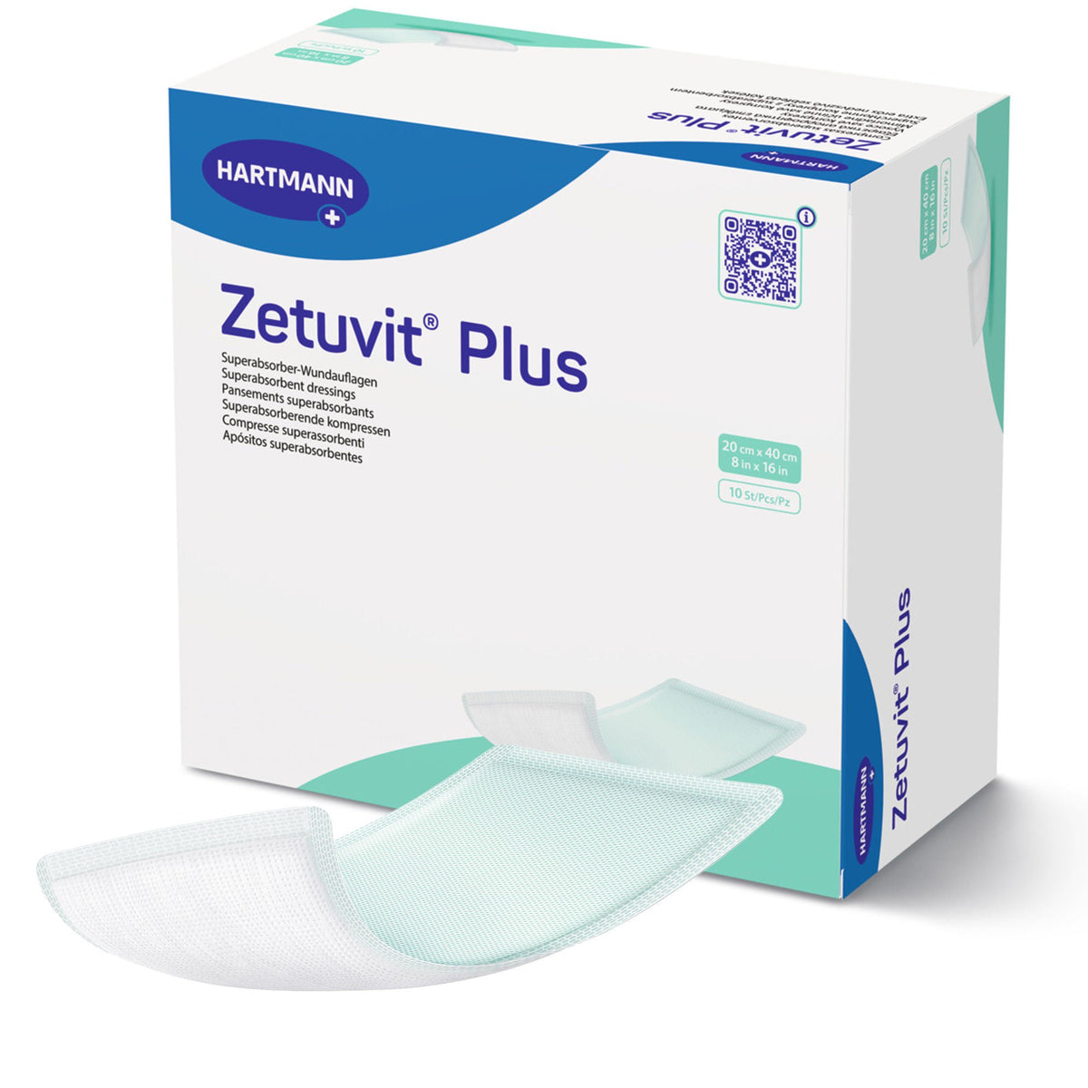 Super Absorbent Dressing Zetuvit Plus 8 X 16 Inch Rectangle, Packaging Type- Each Default Title
