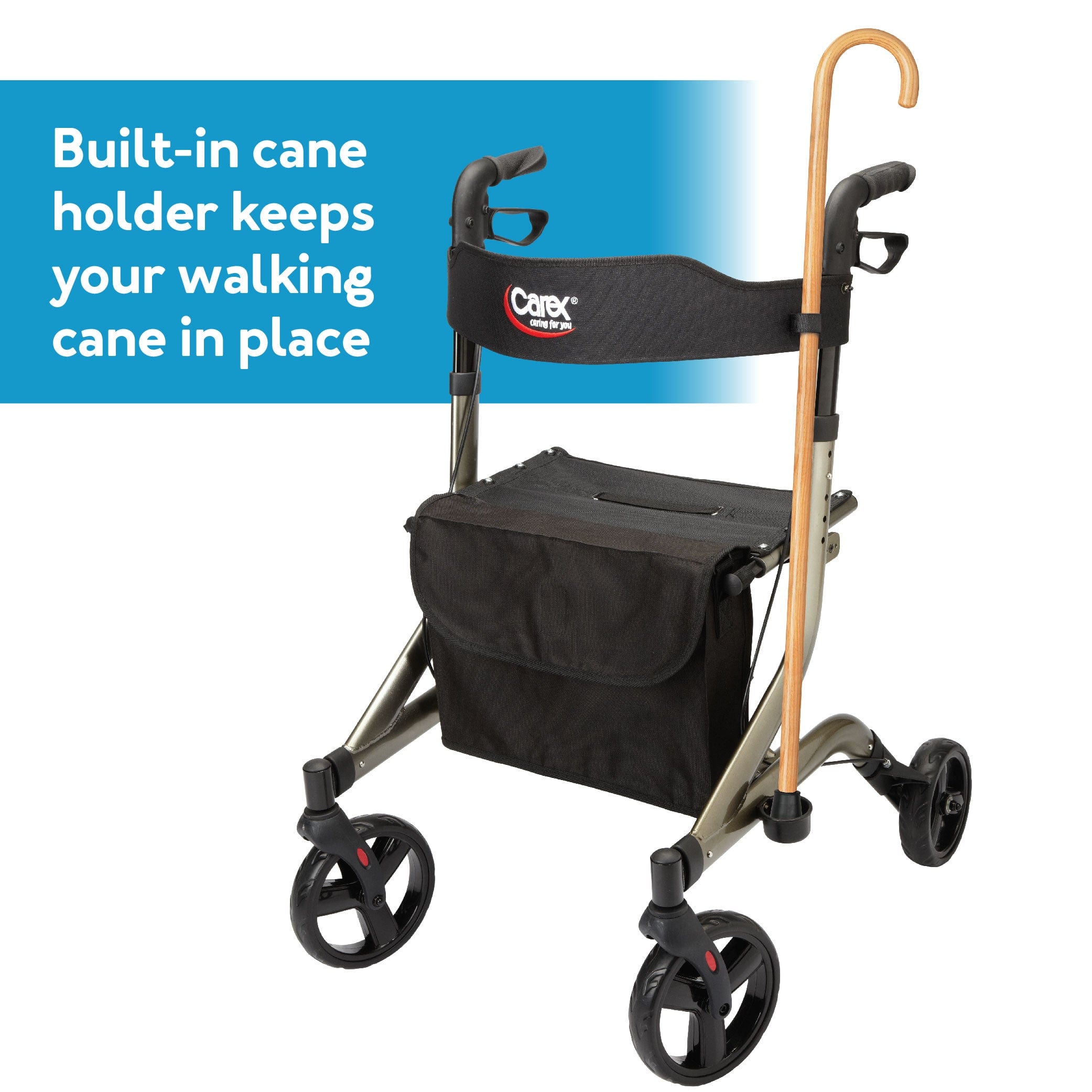 crosstour rolling walker rollator by carex
