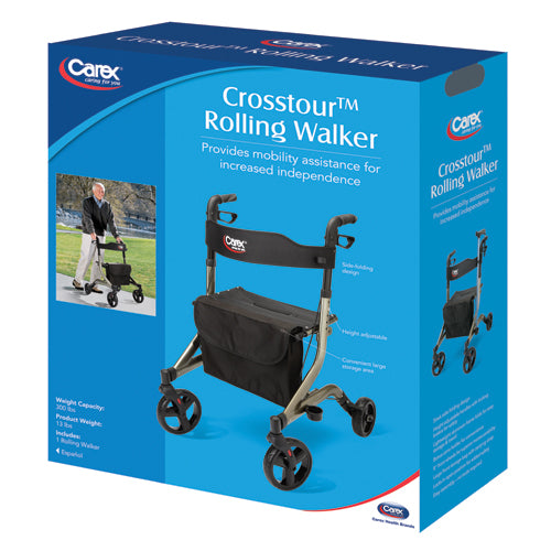 crosstour rolling walker rollator by carex
