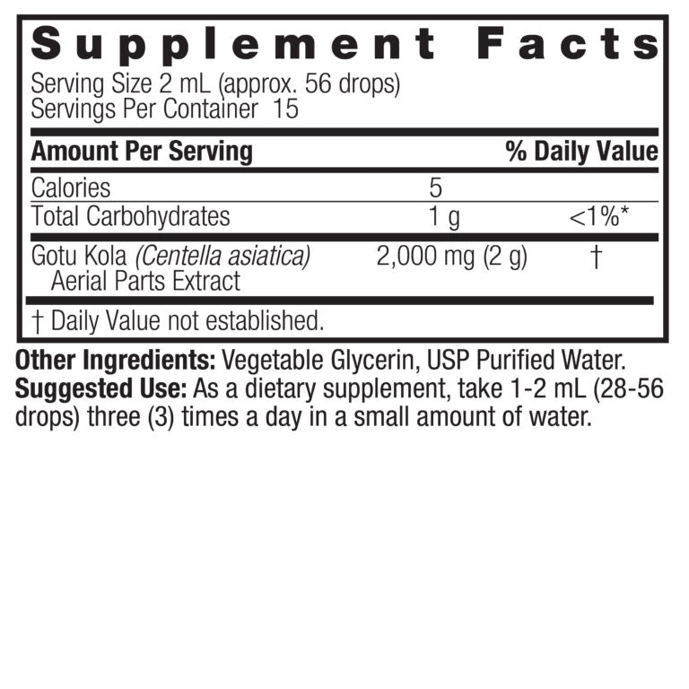Nature's Answer - Gotu Kola Herb Alcohol Free - 1 Fl Oz