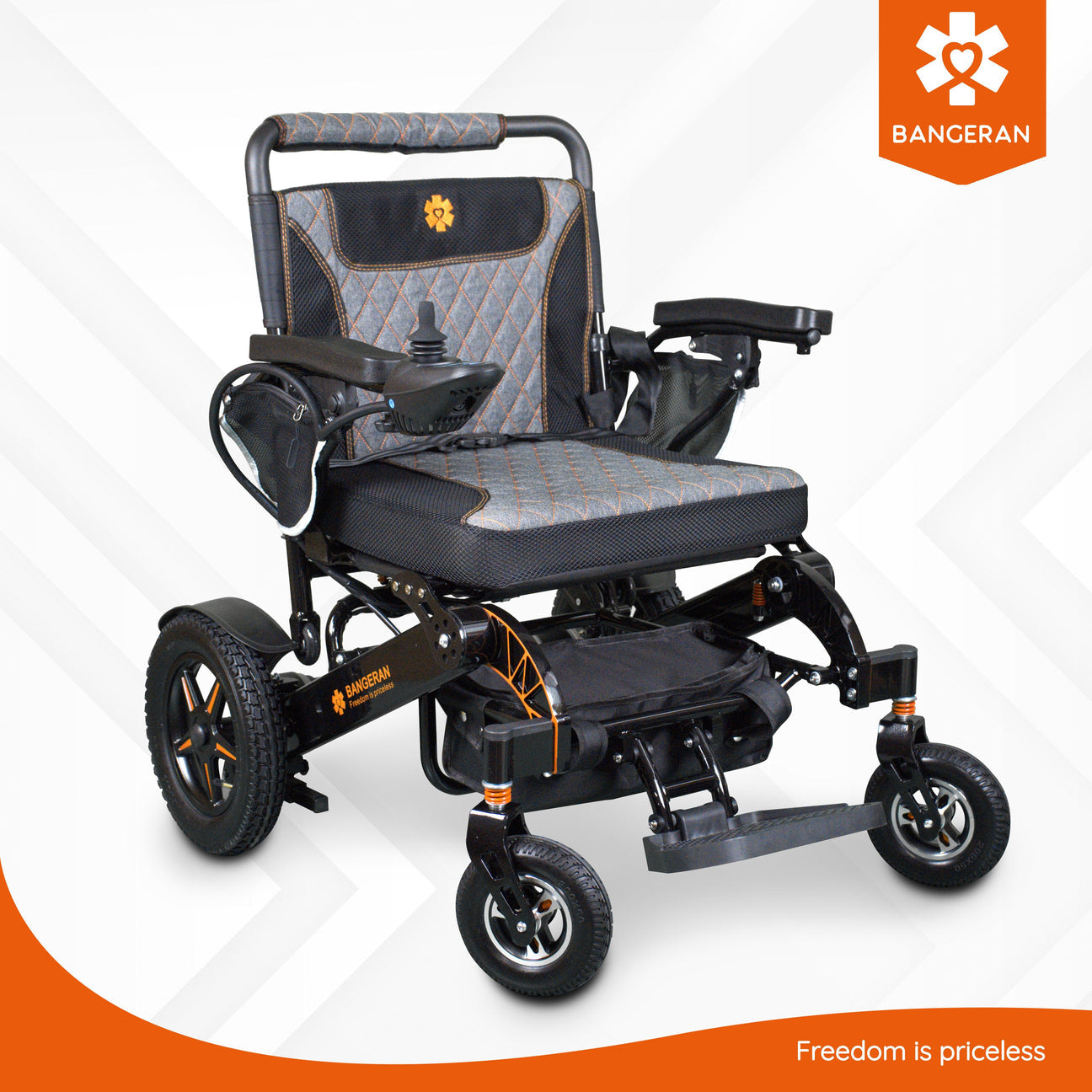 Mammoth-Extra Reinforced Aircraft Grade Aluminum Alloy Frame Folding Electric Wheelchair
