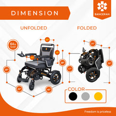 Powered electric wheelchair showing design details
