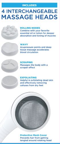 Blue Jay Complete Relief Handheld Corded Massager - Powerful, Portable Pain Relief for Tension & Muscle Aches, Ideal for Home or Travel Use.