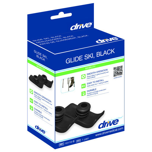Walker Glide Ski (pair ) Black - All Care Store