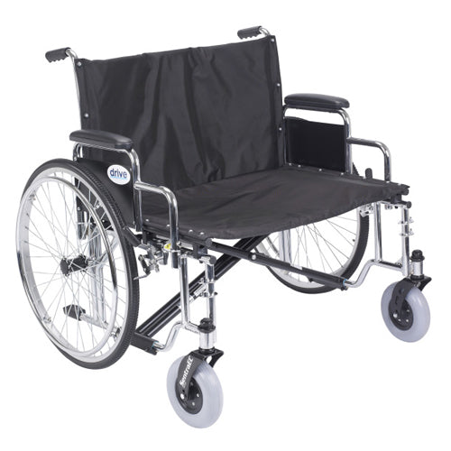 Drive Medical Sentra Heavy Duty Wheelchair with Extra large, padded armrests ,8 inch front Wheels ,700 lbs Weight Capacity ,10956T