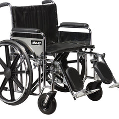 Drive Medical Bariatric Rem Desk Wheelchair with Padded Armrests and Swing-away Footrests ,8 inch Front Wheels