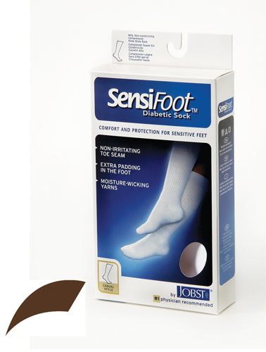 Sensifoot Diabetic Socks  Over The Calf  Brown  Medium