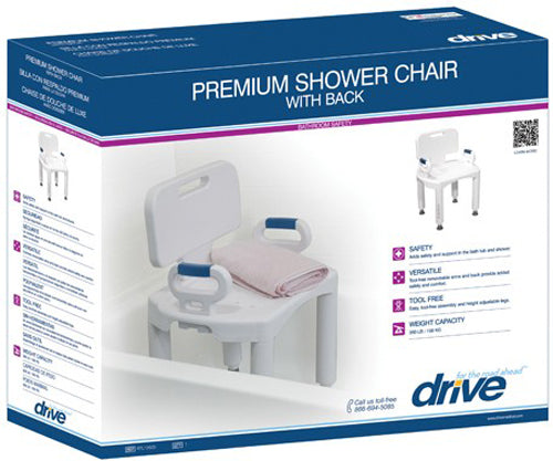 Bath Bench Premium Series With Back And Arms All Care Store