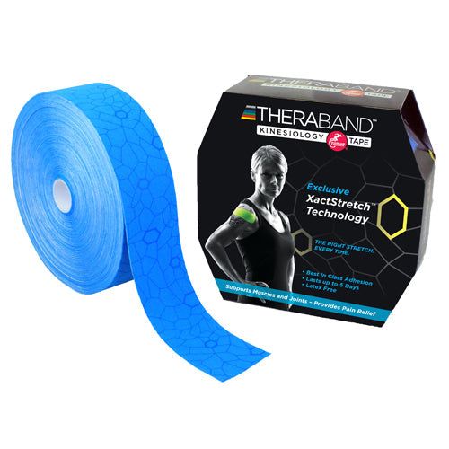 Cinta kinesiológica Theraband a granel, 2 unidades, 103,3 pies, azul/azul