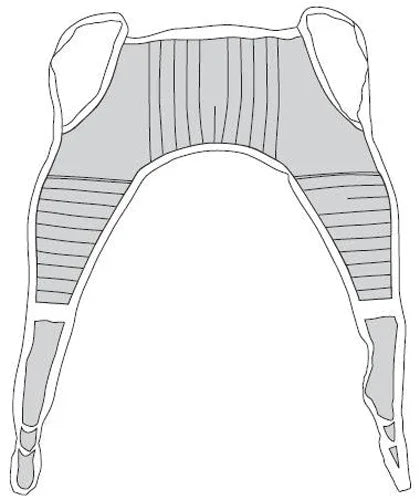 U sling Padded Polyester Medium  33 X65  W/head Support   All Care Store