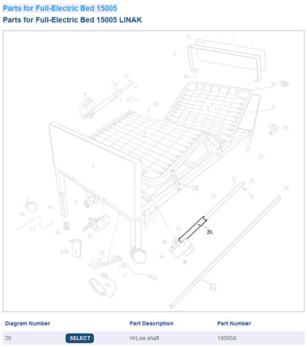 Drive Medical Hi/low Shaft Only Drive For Semi/full/bariatric Beds
