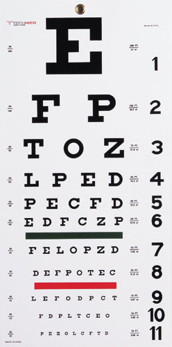 Snellen Eye Chart- 22 L X 11 W