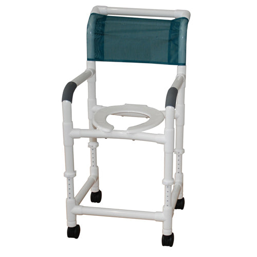 Shower Chair Adj Height 18 W/3 Casters (118-3-adj)