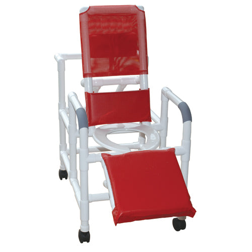 Shower Chair Reclining Open Pvc Elongated Front Elr