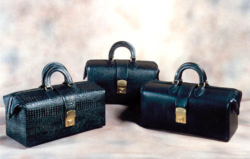 Bolsa Euro Physicians 13 de piel de cocodrilo negra