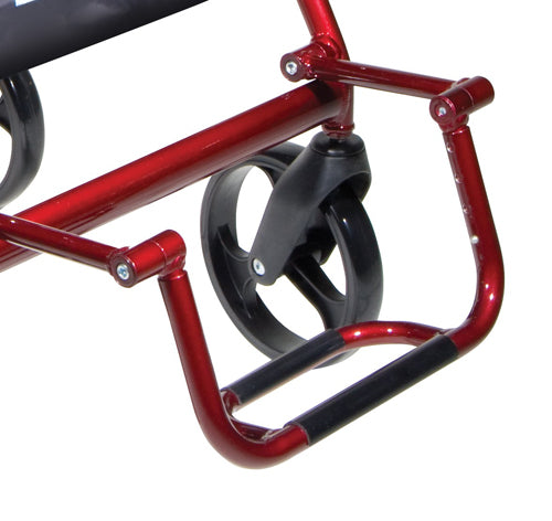 Duet Rollator/transport Chair Burgundy   All Care Store