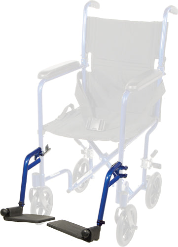 Drive Medical Swing-away Detachable Footrest F/alum Transport Chair-blue Pr