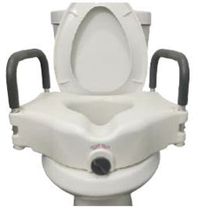 Raised Toilet Seat With Lock & Arms Blue Jay Retail Each