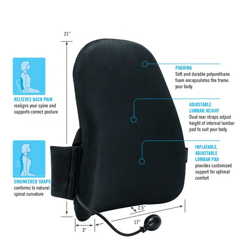 obusforme customair backrest w adj lumbar support
