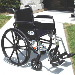 Cruiser III K3 lightweight wheelchair 16 inch seat with elevating leg rests front view