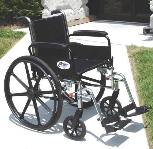 Drive Medical Cruiser Iii Wheelchair with Removable Flip Back Arms and Swing-away Footrests ,8 inch Front Wheels ,300lbs Weight Capacity ,18"W x 18"D ,K316DFA-SF