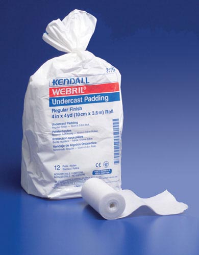 Webril 100% Cotton Undercast Padding 4 X 4 Yds Bg/12