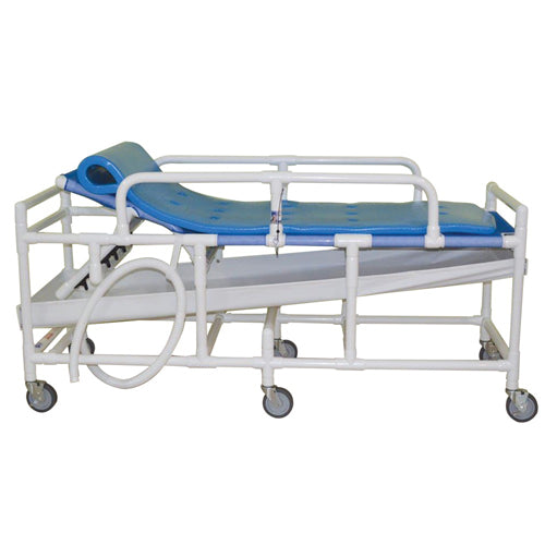 Shower Stretcher (gurney) Pvc 3-position Elev. Headrest
